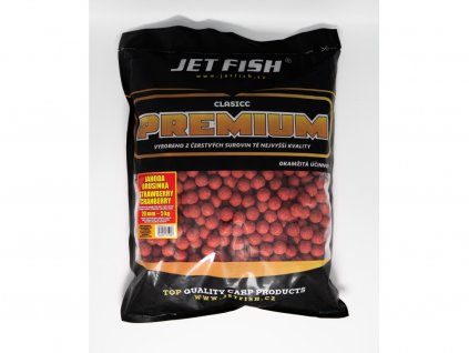 JET FISH Premium clasicc boilie 5kg - 20mm : JAHODA / BRUSINKA