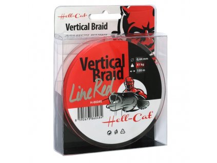 Hell-Cat Splétaná šňůra Braid Line Vertical Red 0.37mm, 33kg, 150m