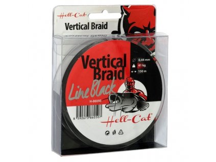 Hell-Cat Splétaná šňůra Braid Line Vertical Black 0.44mm, 41kg, 150m