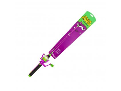 Dětský set prut s navijákem a vlascem Shakespeare Catch a Monster Purple Spin Set 1,40m