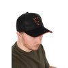 chh015 fox baseball cap blackorange logo detail