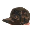 chh028 fox camo snap back cap logo detail