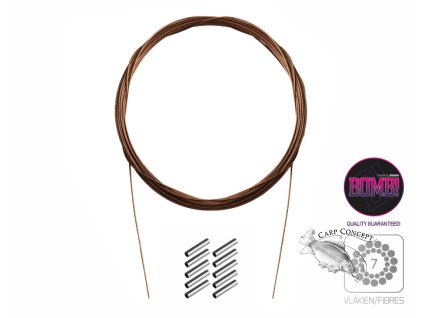 Ocelové lanko BOMB! s krimp. svorkami / 7 vláken