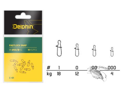 Delphin Karabinka Fastlock Snap C-01 10ks
