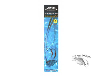 Carp´R´Us Návazec Ready Rig Strip-X  Mat Brown 25lbs - Continental (Varianta Carp´R´Us Ready Rig Strip-X Mat Brown 25lbs - Continental 6, 2pcs)