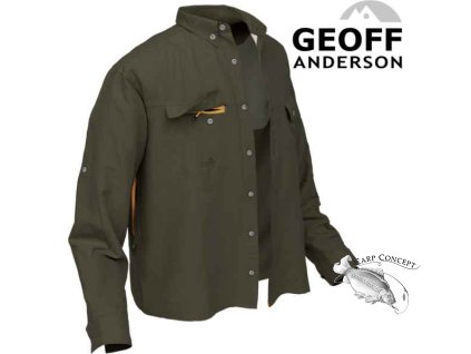 Košile Polybrush 2 Geoff Anderson dlouhý rukáv - zelená (Variant Velikost: XXXL)