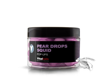 vitalbaits pop up pear drops squid 50g 18mm