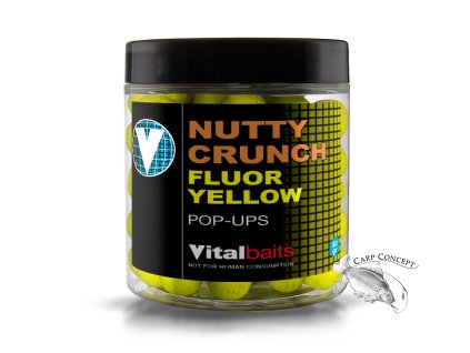 vitalbaits pop up nutty crunch fluor yellow 80g 14mm