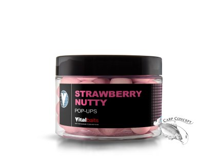vitalbaits pop up strawberry nutty washed out pink 50g 14mm