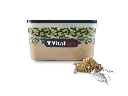 Vitalbaits Vnadící směs Strawberry Nutty Bucket 3kg