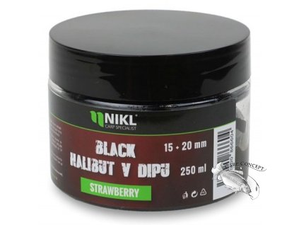 Screenshot 2025 03 13 at 09 21 28 KAREL NIKL Pelety Black Halibut v dipu Jahoda 15 20 mm 250 g FishMax.cz