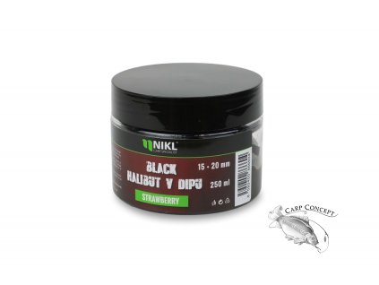 Nikl Black halibut v dipu Strawberry 250ml (Varianta Nikl Black halibut v dipu Strawberry 15+20mm, 250ml)