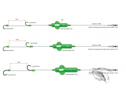 MADCAT® SCREAMING BASIC RIVER RIGS “WORM & SQUID”