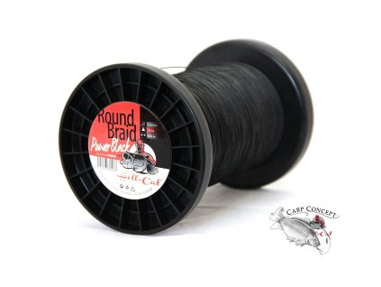 Hell-Cat Splétaná šňůra Round Braid Power Black 1000m|0,60mm (75,0kg)