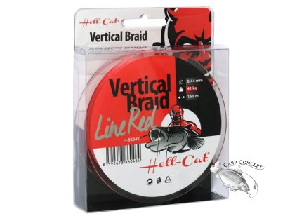 Hell-Cat Splétaná šňůra Braid Line Vertical Red