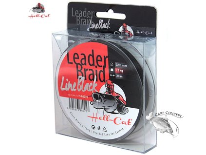 Hell-Cat Splétaná návazcová šňůra Leader Braid Line Black 20m|1.20mm/100kg