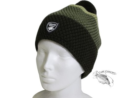 Giants fishing Zimní čepice tříbarevná s bambulkou