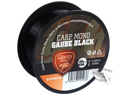 Giants fishing Vlasec Carp Mono Gaube Black