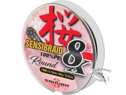 Sakura splétaná šnůra Sensibraid 8X 150m|0,06mm/5kg