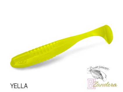 Umělá nástraha Delphin ZANDERA UVs 12cm / 5ks YELLA