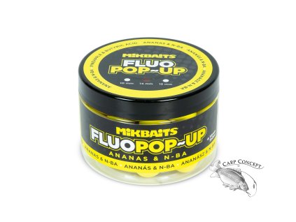 Mikbaits Plovoucí fluo boilie 150ml Ananas N-BA (Varianta 14mm)