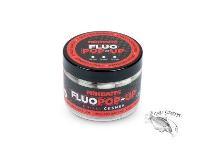 Mikbaits Plovoucí fluo boilie 150ml Chilli Česnek