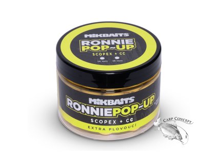 Mikbaits Ronnie pop-up 150ml Scopex + CC (Varianta 14mm)