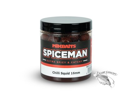 Mikbaits Spiceman boilie v dipu 250ml Chilli Squid (Varianta 16mm)
