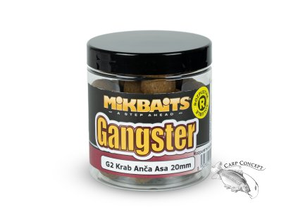 Mikbaits Gangster boilie rozpustné 250ml G2 Krab Ančovička Asa (Varianta 20mm)