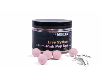 CC Moore Live system Plovoucí boilie růžové 13/14mm 45ks