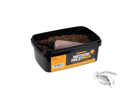 Mikbaits Method pelet box 400g + 120ml Activator Půlnoční Pomeranč