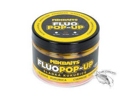 Mikbaits Plovoucí fluo boilie 150ml 150ml Sladká kukuřice (Varianta 14mm)