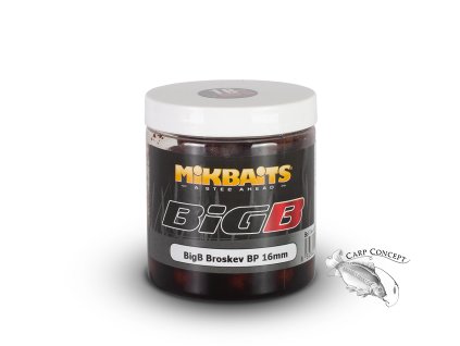 Mikbaits BiG boilie v dipu 250ml BigB Broskev Black pepper (Varianta 16mm)