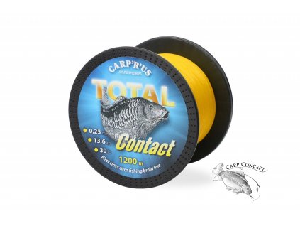 Carp´R´Us Total Contact - pletená šňůra 0,25mm (Varianta Carp´R´Us Total Contact 300m, 0,25mm, 13,61kg/30lb)