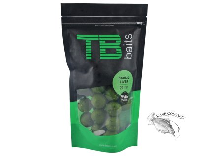 TB Baits Hard Boilie Garlic Liver - 250 g 24 mm