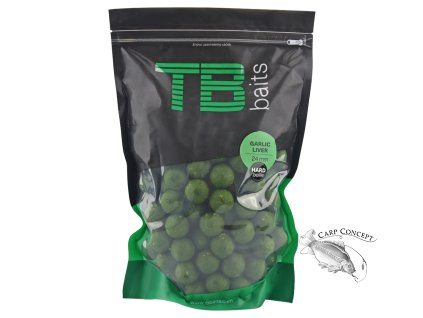 TB Baits Hard Boilie Garlic Liver - 1 kg 24 mm