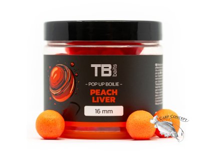 tb baits plovouci boilie pop up orange peach liver nhdc 65 g 16 mm