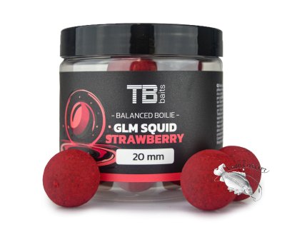 TB Baits Vyvážené Boilie Balanced + Atraktor GLM Squid Strawberry 100 g - 16 mm
