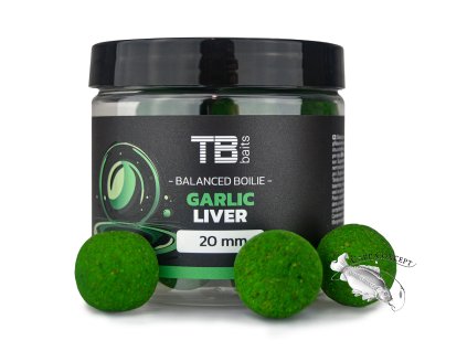 TB Baits Vyvážené Boilie Balanced + Atraktor Garlic Liver 100 g - 20 mm