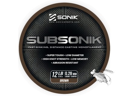 sonik vlasec subsonik brown 3000m 0 28mm 12lb