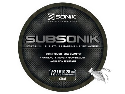 sonik vlasec subsonik camo 3000m 0 28mm 12lb