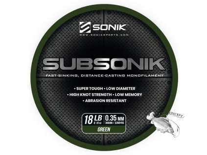 sonik vlasec subsonik green 3000m 0 35mm 18lb
