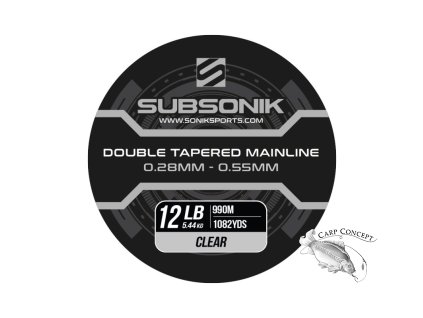sonik vlasec subsonik double tapered main line clear 990m 0 28 0 55mm 12lb