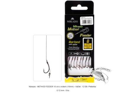 Screenshot 2021 05 12 Návazec METHOD FEEDER 10 cm s vrutem (10mm) – háček 12 DB Pletenka 0 12 mm 8 ks HMFB2805I 12DB MI[...]