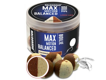 Haldorádó Boilies Balanced Max Motion 70g 20mm Kokos-Tygří ořech