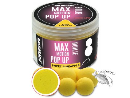 haldorado pop up boilies max motion 50g 16 20mm sladky ananas