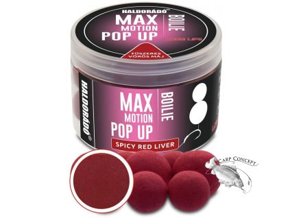 haldorado pop up boilies max motion 50g 16 20mm pikantni cervena jatra