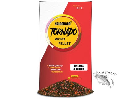 haldorado pelety tornado micro pellets 400g 2mm kalamary broskev
