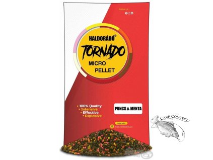 haldorado pelety tornado micro pellets 400g 2mm punc mentol