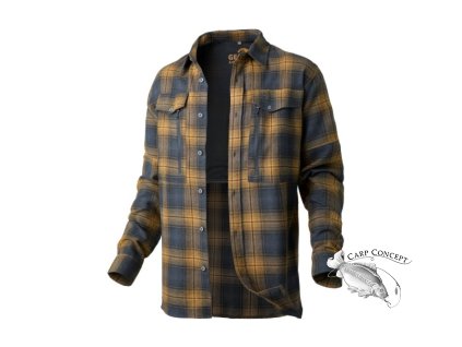 Košile s dlouhým rukávem Ezmar All Year žluto-šedá (Variant Velikost: S)